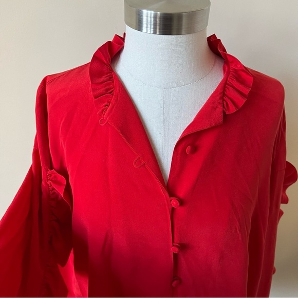 Alexis Rocio 100% silk ruffle blouse 17626 - Picture 11 of 16